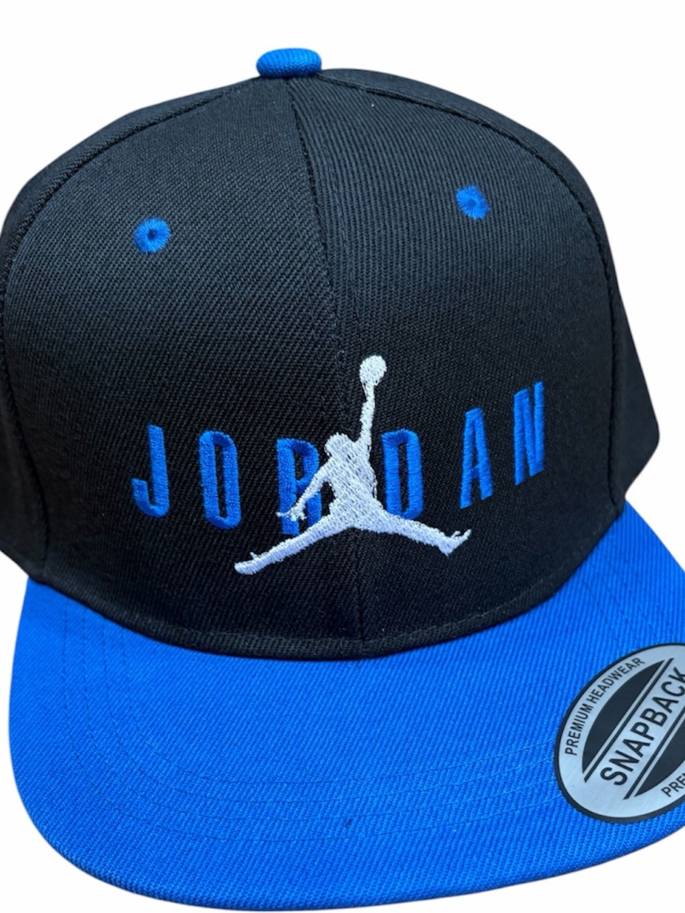 Jordan Black and Blue Embroidered Snapback Cap air Jordan hat new